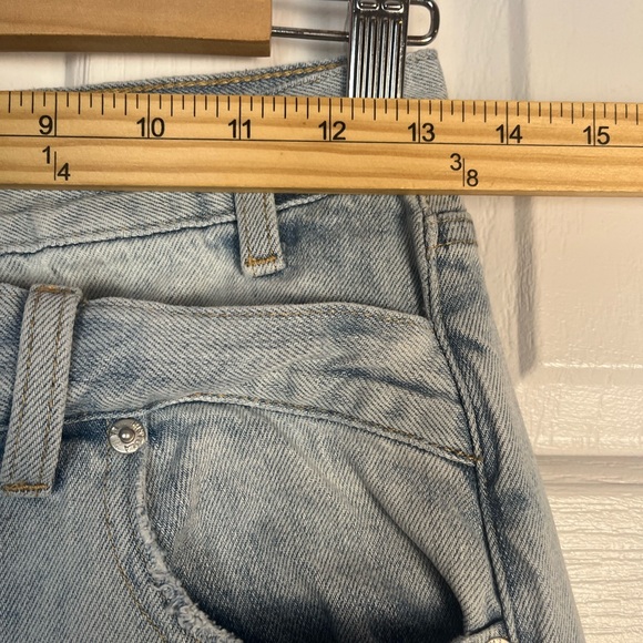 Pistola Bobbie Crossover Jean Size 25 Hi Rise Straight Distressed Rennie Blue - Picture 13 of 15